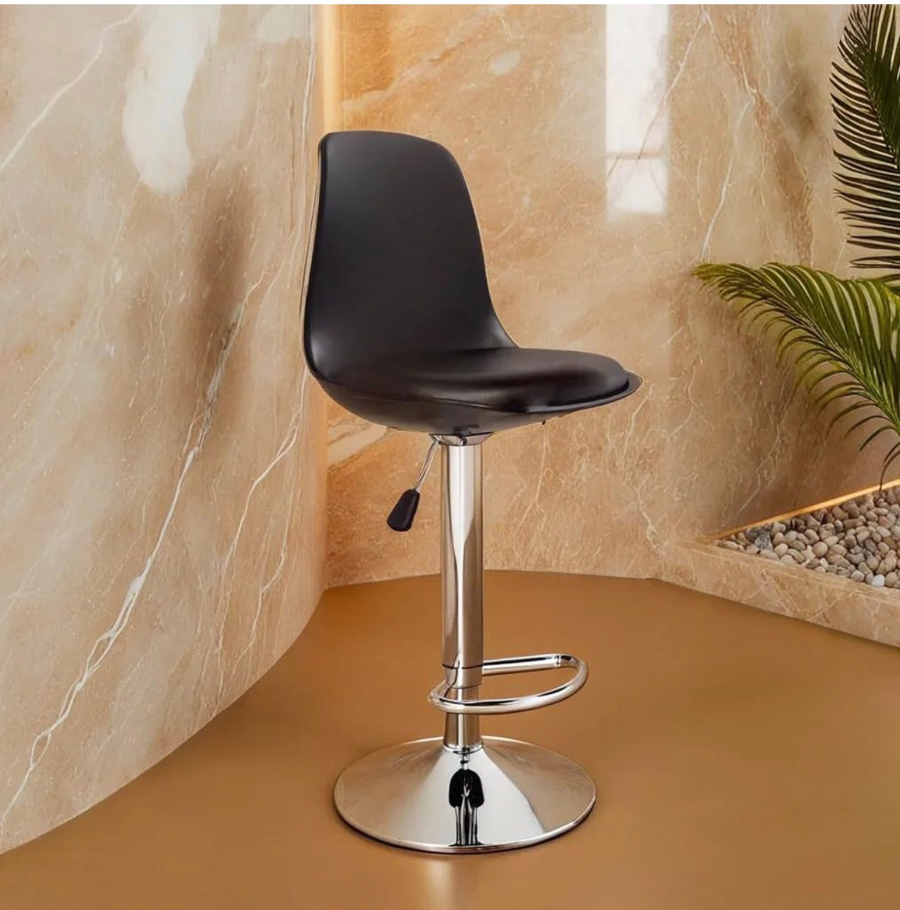 Height Adjustable And Revolving Bar stool/Kitchen Chair Suitable For Kitchen , Cafeteria , Dining , Office, Shops (pack of 1 )