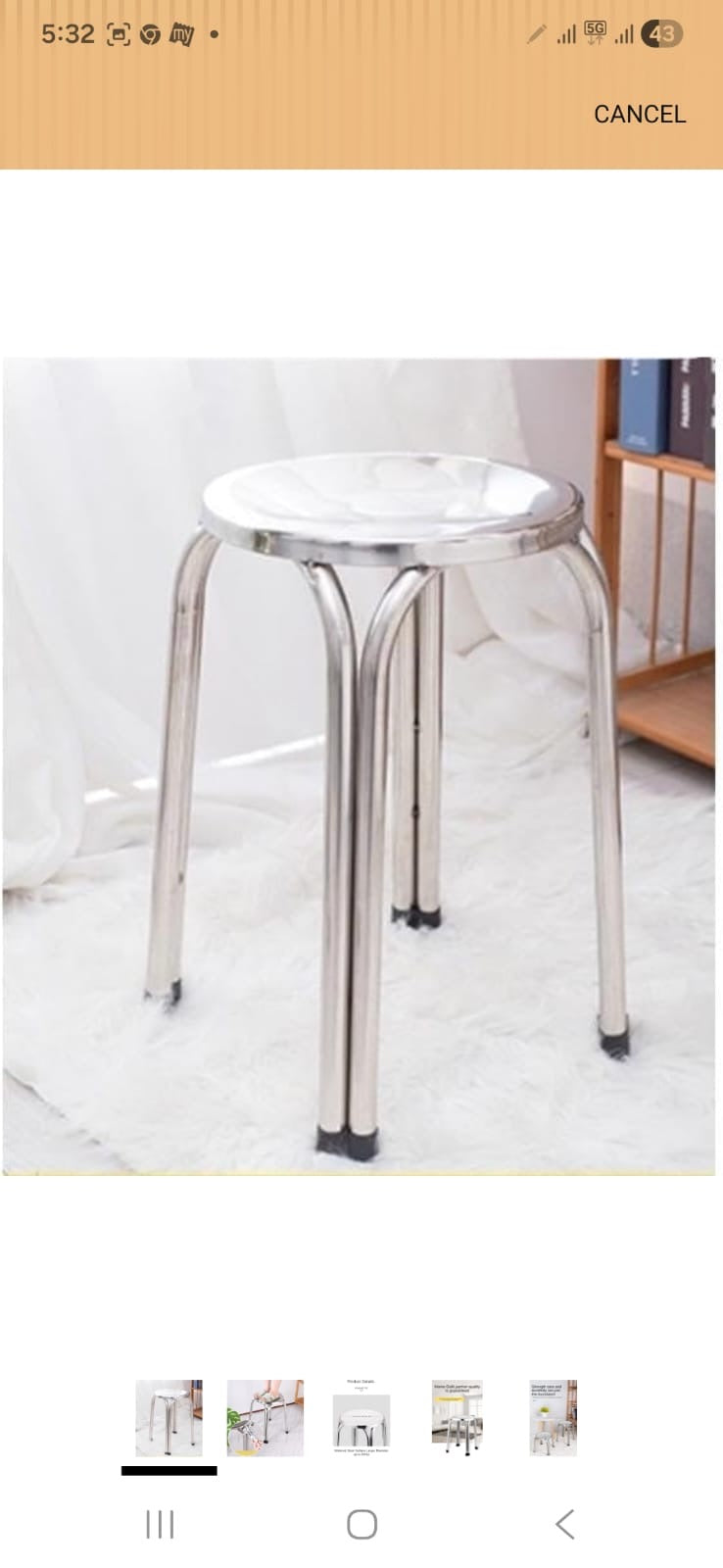 Premium Stainless Steel Round Stool